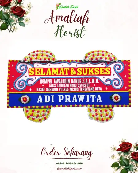 Papan Bunga Ucapan Selamat Oeba